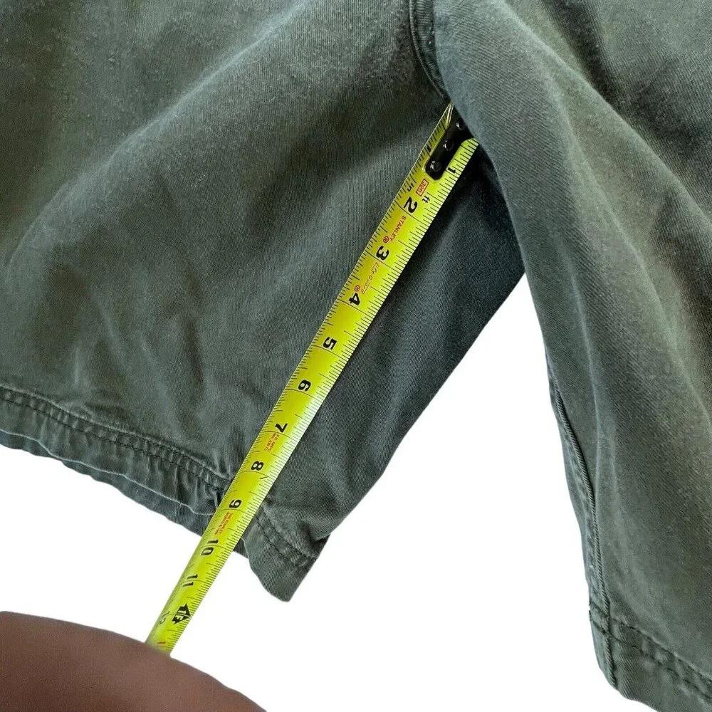 Faded Glory Shorts Mens 42 Olive Army Green Cargo Y2K Pockets Outdoor Hiking